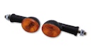 Vorschaubild HIGHSIDER smart Oval Glühlampen Mini-Blinker Gehäuse Schwarz / Linse Orange (Paar), Vorn & Hinten