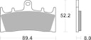 Vorschaubild SBS Bremsbelag 686HF Street Ceramic