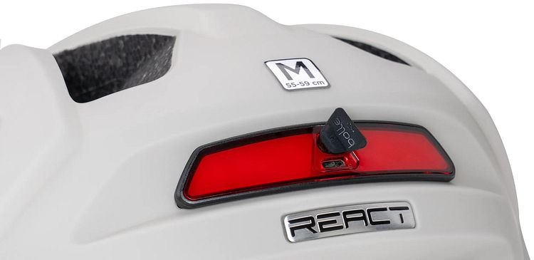 Victoria React LED Helm 55-59 cm weiß, grau, schwarz