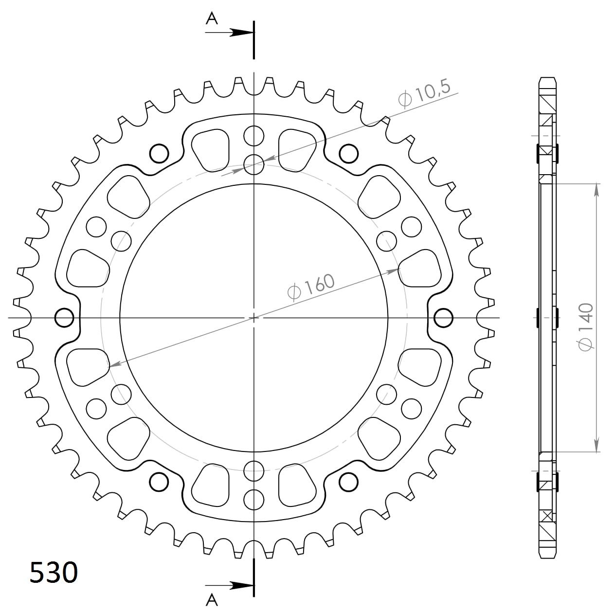 Supersprox Stealth-Kettenrad 530 48Z (Gold)