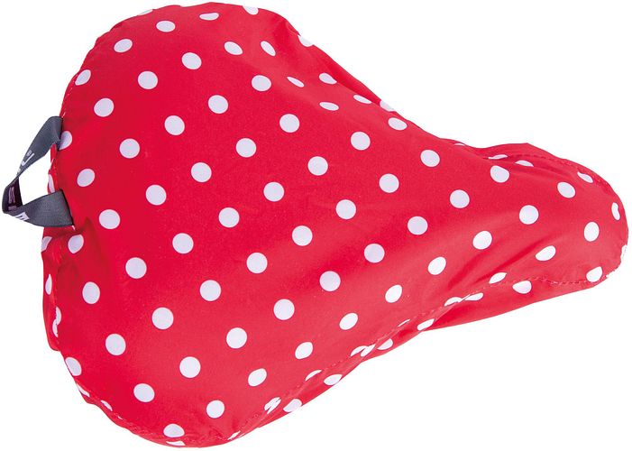 Basil Sattelüberzug Rosa rot mit weißen Punkten