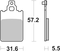SBS Bremsbelag 607HF Street Ceramic
