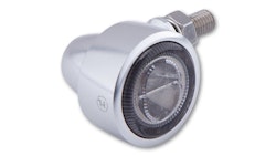 HIGHSIDER pro Classic-X1 LED Indicator Gehäuse Silber / Linse Rauchgrau (Paar), Vorn & Hinten