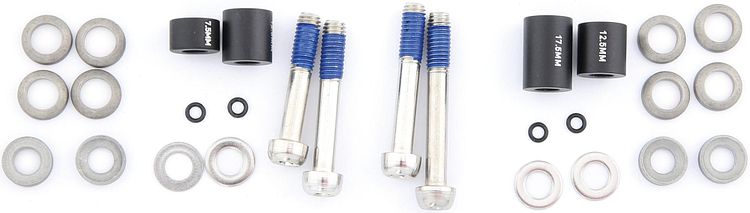 SRAM Scheibenbremsadapter Set schwarz PM Spacer 17,5 mm, 12,5 mm und 7,5 mm, S