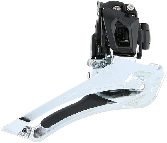 Shimano Umwerfer 105 FD-R7000 11-fach schwarz mit Schelle 31, 8 mm, mit 28, 6 mm Adapt