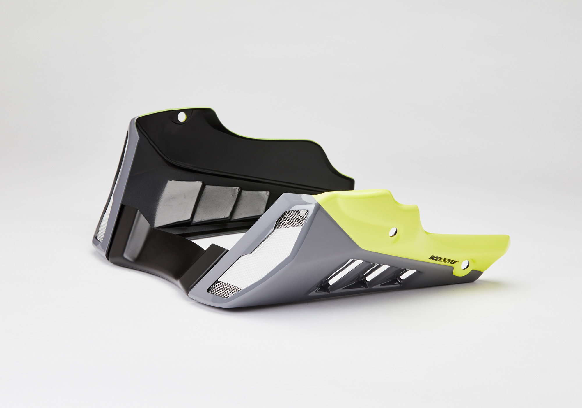 BODYSTYLE Sportsline Bugspoiler ABS Kunststoff grau/gelb für YAMAHA MT-10 / SP 