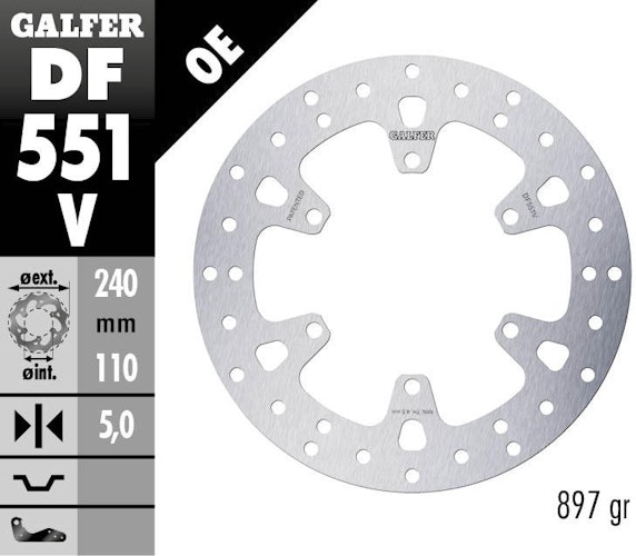 Galfer Bremsscheibe DF551 Rund