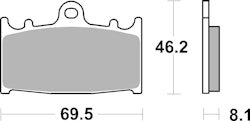 SBS Bremsbelag 631DCC Road Racing Classic Dual Carbon