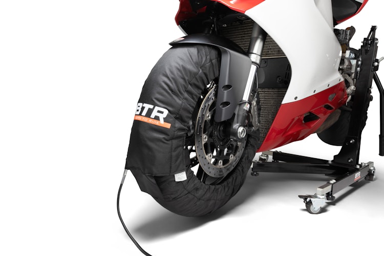 BTR Motorrad Reifenwärmer - Set mit Bluetooth, 17 Zoll