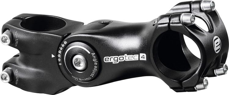 ergotec Vorbau Octopus 2 105 mm schwarz schwarz sandgestrahlt, SB-verpackt