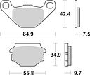 Vorschaubild SBS Bremsbelag 684HF Street Ceramic