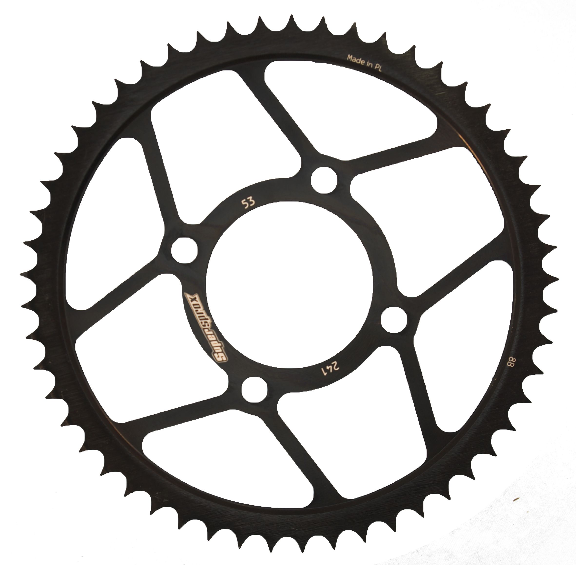 Supersprox Stahl-Kettenrad 428 53Z (Schwarz)