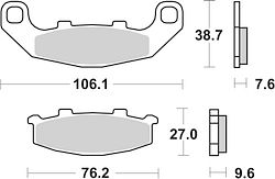 SBS Bremsbelag 615LS Street Sinter