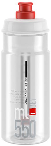 Elite Trinkflasche Jet Plus 550 ml klar/rot
