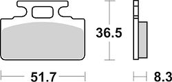 SBS Bremsbelag 618HF Street Ceramic