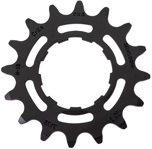 KMC Steck-Zahnkranz 16 Zähne 1/2 x 3/32 CrMo für Enviolo schwarz