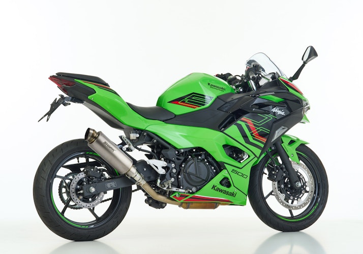 SHARK SLIP-ON Titan silber SRC 4 für KAWASAKI Ninja 500 SE,Z500 / SE EURO5+  