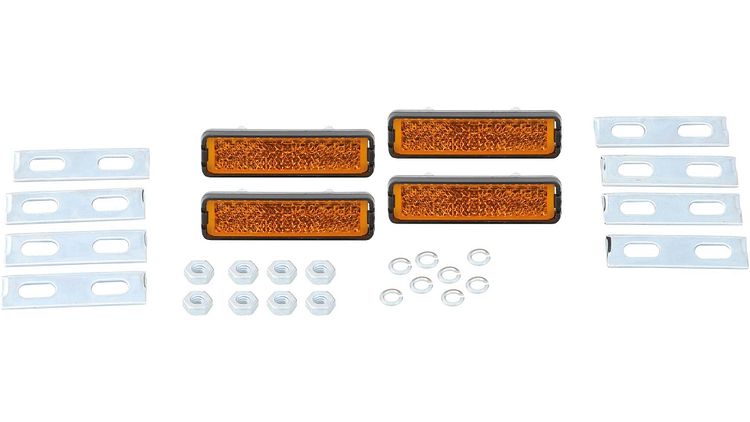 CONTEC Pedalreflektoren P-Reflex orange-silber