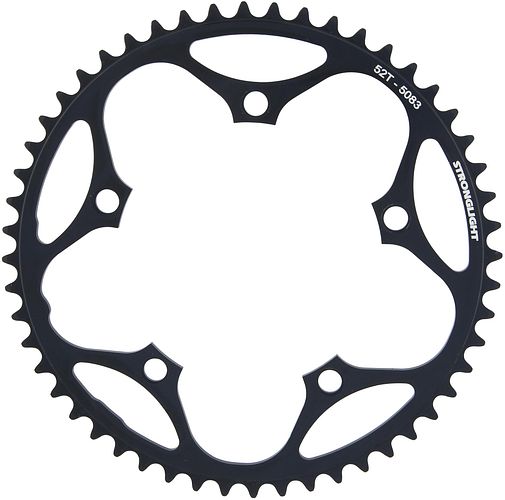 Stronglight Kettenblatt 52 Zähne 130 mm schwarz