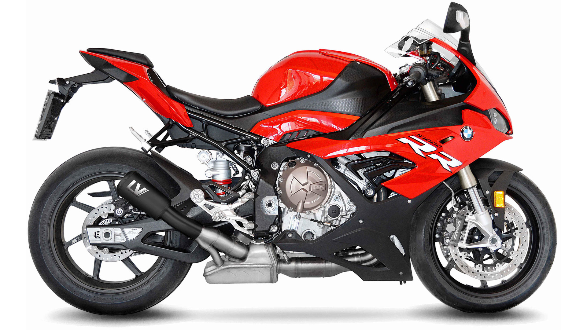 LeoVince SLIP-ON Edelstahl SBK LV-10 Schwarz für BMW S 1000 R / RR