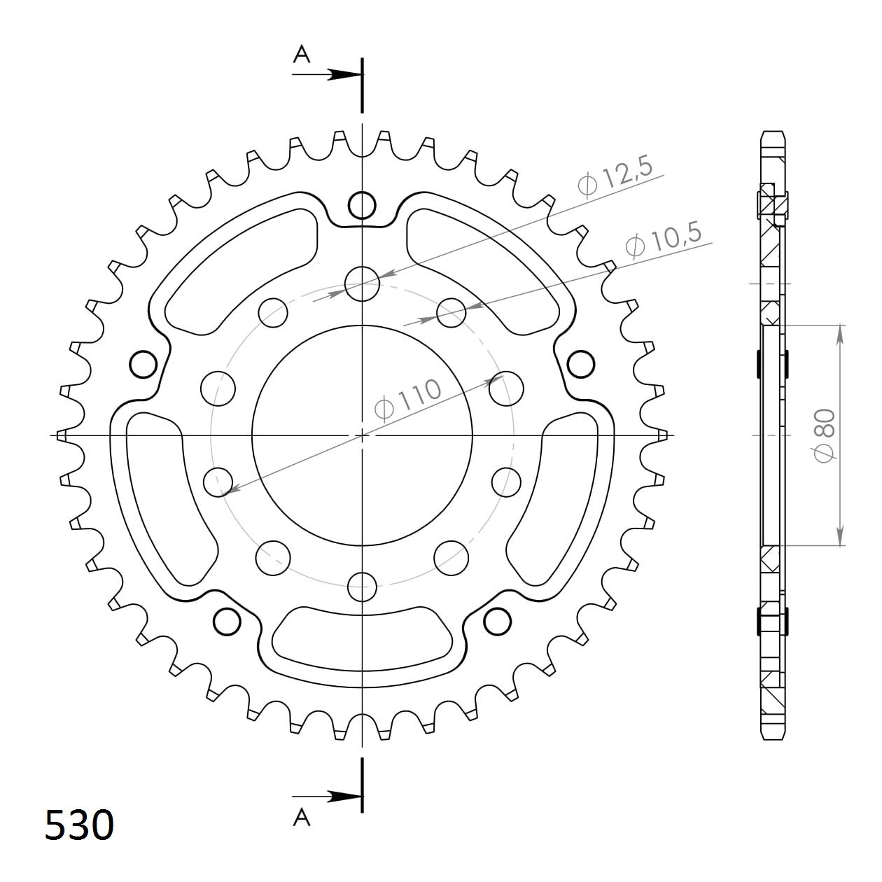 Supersprox Stealth-Kettenrad 530 42Z (Gold)