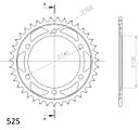Vorschaubild Supersprox Stahl-Kettenrad 525 39Z (Schwarz)