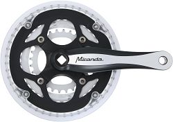 Miranda Kettenradgarnitur Beta 3R Plus 28/38/48 Zähne schwarz/silber