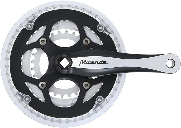 Miranda Kettenradgarnitur Beta 3R Plus 28/38/48 Zähne schwarz/silber