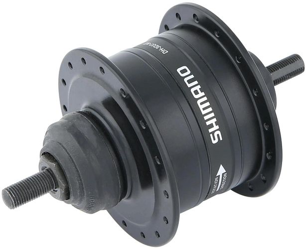 Shimano Nabendynamo DH-3D37 32 Loch schwarz Vollachse