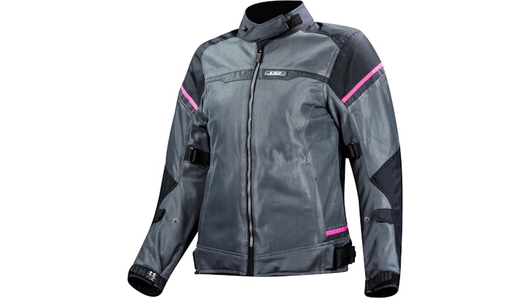 LS2 Riva Jacke Schwarz / Grau / Pink Damen Gr.s