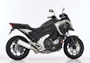 Vorschaubild SHARK SLIP-ON Aluminium poliert/Endkappe Edelstahl schwarz matt beschichtet silber DSX-5 für HONDA Integra 700,Integra 750,NC700S,NC700X,NC750S,NC750X EURO3  