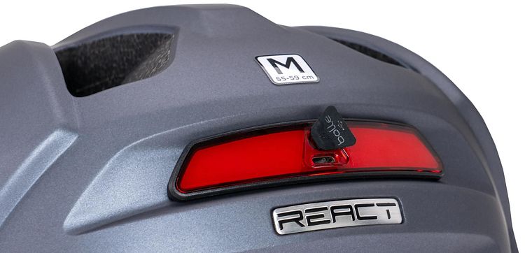 Victoria React LED Helm 55-59 cm grau, schwarz
