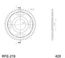 Vorschaubild Supersprox Stahl-Kettenrad 428 44Z (Schwarz)