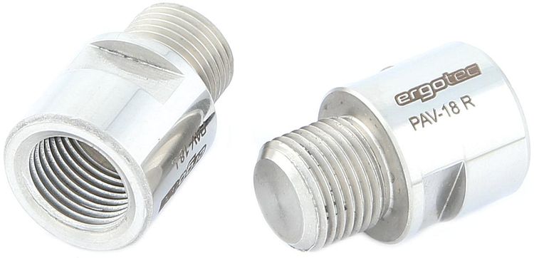 ErgoTec Pedalachsverlängerung 9/16 Zoll 18 mm silber