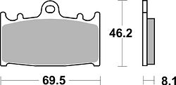 SBS Bremsbelag 631HF Street Ceramic