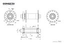 Vorschaubild CONTEC Vorderradnabe Core 32 Loch 15 mm schwarz