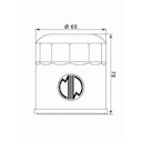 Vorschaubild MIW Ölfilter BU10003 Filterpatrone 65 mm (OEM-Qualität)