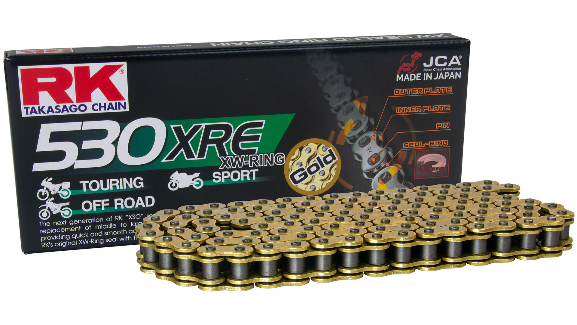 RK GB530XRE Kette 130 N Gold