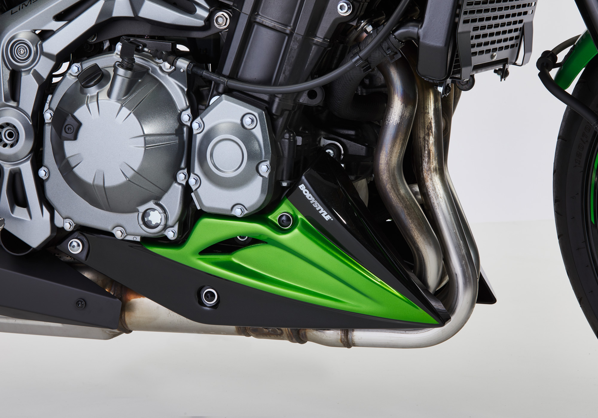 BODYSTYLE Sportsline Bugspoiler ABS Kunststoff grau für KAWASAKI Z900 