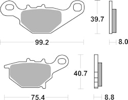 SBS Bremsbelag 820RSI Offroad Racing Sinter