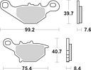 Vorschaubild SBS Bremsbelag 702HF Street Ceramic