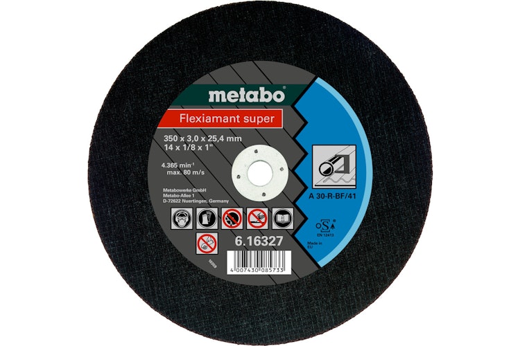 Metabo Flexiamant super 350x3,0x25,4 StahlTrennscheibegerade Ausführung