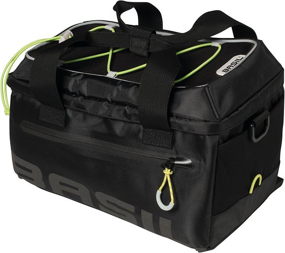 Basil Miles Gepäckträgertasche 7 l schwarz,grün black lime MIK