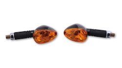 HIGHSIDER smart Little Duke Glühlampen Blinker Gehäuse Schwarz / Linse Orange (Paar), Vorn & Hinten