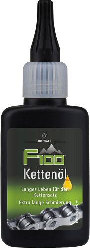 Dr. Wack F100 Kettenöl 50 ml Tropfflasche schwarz/grün