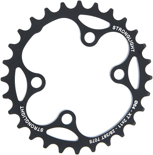 Stronglight Kettenblatt HT3 28 Zähne schwarz innen innen (nur mit Kettenblatt 38 Zähne komb