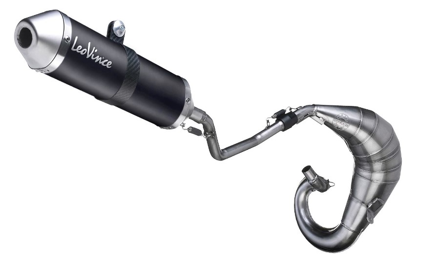 LeoVince Komplettanlage Edelstahl für X-FIGHT DERBI DRD/SENDA 50/GILERA RCR/SMT 50