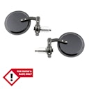 Vorschaubild HIGHSIDER smart Lenkerendenspiegel Schwarz Rund (Paar)