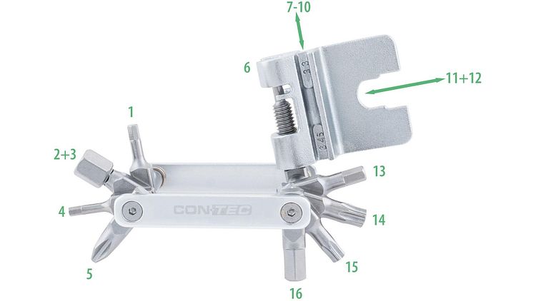 CONTEC Multifunktionswerkzeug TFR - Striker 16 silber